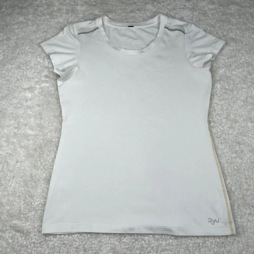 Anthropologie RYU White Short Sleeve Stretch Tee